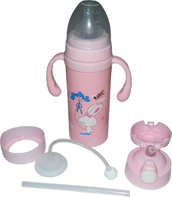

Crack4Deal Stainless Steel Baby Feeding Bottle - 220 ml(Pink)