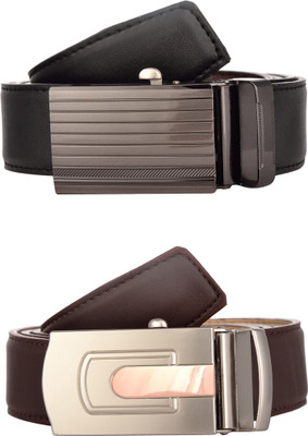 

Exotique Men Formal Multicolor Artificial Leather Belt, Black;brown