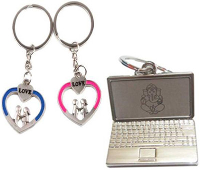 

MGP Fashoin Metallic Silver Couple Romentic Gift With Laptop Key Chain No. 297 Key Chain(Multicolor)
