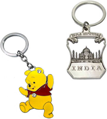 

MGP Fashion Tajmahal With Cartoon Metallic Key Chain Silver ComboNo.266 Key Chain(Multicolor)