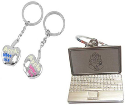 

MGP Fashoin Metallic Silver Couple Romentic Gift With Laptop Key Chain No. 289 Key Chain(Multicolor)