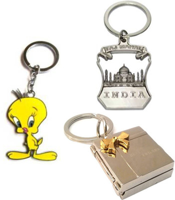 

MGP Fashion Tajmahal With Cartoon Metallic Key Chain Silver ComboNo.285 Key Chain(Multicolor)
