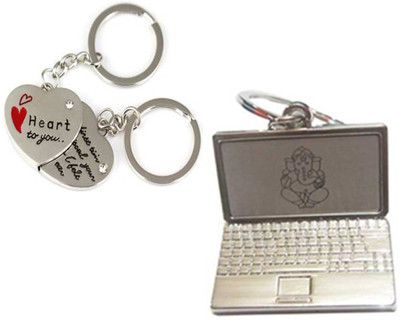 

MGP Fashoin Metallic Silver Couple Romentic Gift With Laptop Key Chain No. 293 Key Chain(Multicolor)