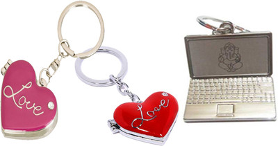 

MGP Fashoin Metallic Silver Couple Romentic Gift Photo Frame With Laptop Key Chain No. 310 Key Chain(Multicolor)