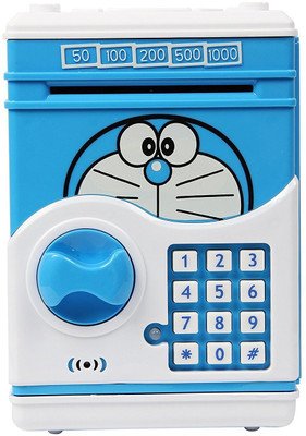 

Trend Setter Doraemon characters Money Safe Password Coin Piggy Kiddy Savings Bank (Colour, Style & Pics may vary) Coin Bank(Multicolor)