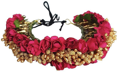 

Confidence Gajra For Hair Bun Making Hair Band(Pink)