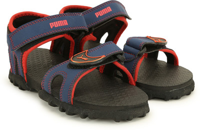 

Puma Boys & Girls Velcro Sports Sandals(Black, Monaco blue-black-cayenne