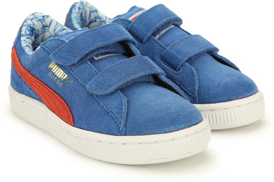 

Puma Boys Velcro Sneakers(Blue, Strong blue-red-buttercup