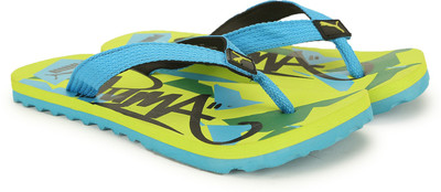 

Puma Boys & Girls Slip On Slipper Flip Flop(Green, L p-b atl-blk-s green
