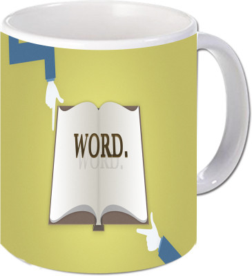 

Maison N Mode Word Coffee Ceramic Mug(330 ml), Multicolor