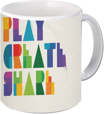 

Maison N Mode Play Game Sharp Coffee Ceramic Mug(330 ml), Multicolor