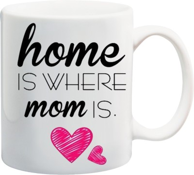 

ME&YOU Gift for Mother Mum On Mother's Day Anniversary Birthday; Home Is Where Mom Is (IDuplicate03) Printed Ceramic Mug(325 ml), Multicolor