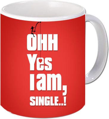

Maison N Mode Oh Yes I Am Coffee Ceramic Mug(330 ml), Multicolor