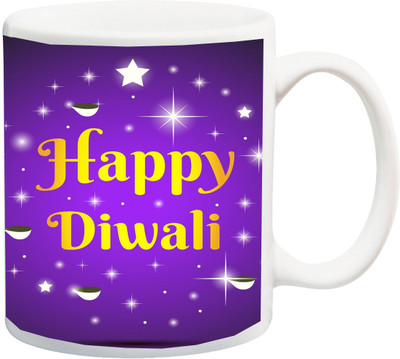 

Stylotrendz Happy Diwali Purple Designer Print Ceramic Mug(325 ml), White