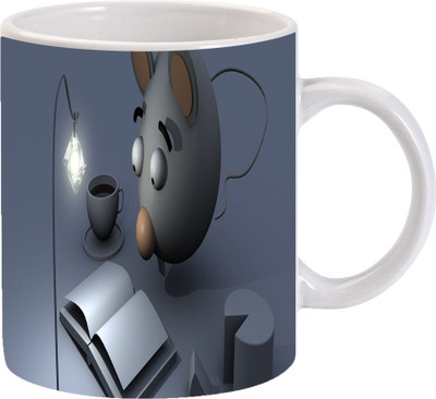 

Maison N Mode Read Book Coffee Ceramic Mug(330 ml), Multicolor