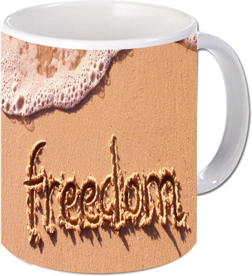 

Maison N Mode Freedom Coffee Ceramic Mug(330 ml), Multicolor