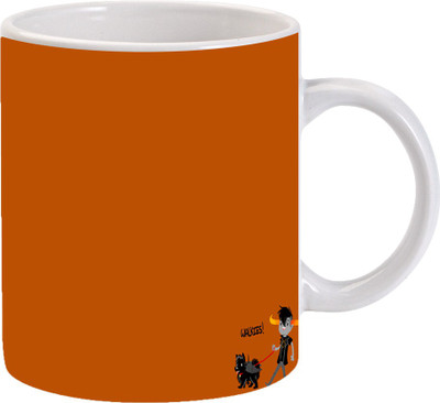 

Maison N Mode Walkies Coffee Ceramic Mug(330 ml), Multicolor