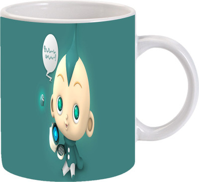 

Maison N Mode Ganju Cartoon Coffee Ceramic Mug(330 ml), Multicolor