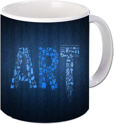 

Maison N Mode Art Coffee Ceramic Mug(330 ml), Multicolor