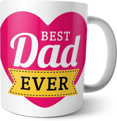 

ME&YOU Gifts On Father's Day For father; Best Dad Ever (IDuplicate29) Printed Ceramic Mug(325 ml), Multicolor