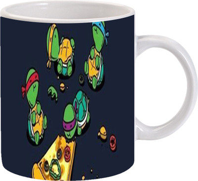 

Maison N Mode Cartoon Tort Coffee Ceramic Mug(330 ml), Multicolor