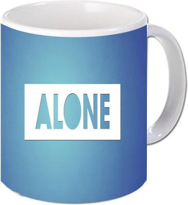 

Maison N Mode Alone Coffee Ceramic Mug(330 ml), Multicolor