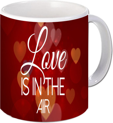 

Maison N Mode Love In The Air Coffee Ceramic Mug(330 ml), Multicolor