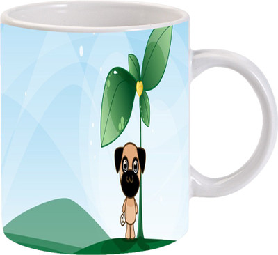 

Maison N Mode Dog Tree Coffee Ceramic Mug(330 ml), Multicolor