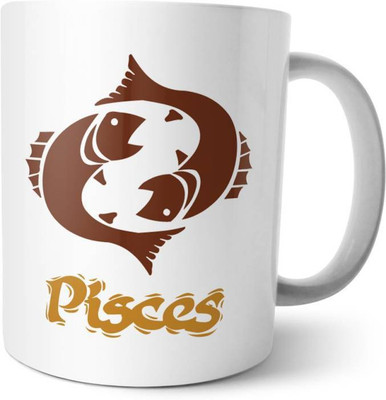 

ME&YOU Star Sign Pisces On Birthday; Wise Artistic creative (IDuplicate38) Printed Ceramic Mug(325 ml), Multicolor