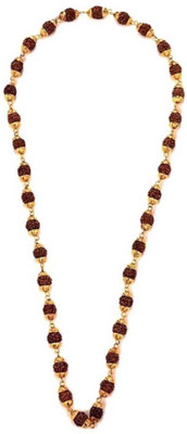 Eshopee 5 Mukhi Rudraksha Mala One Gram Gold-plated Plated Alloy Chain