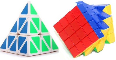 

Mayatra's Pyraminx speed white &Stickerless magic rubik 4x4x4 cube - set of 2 (2 Pieces)(2 Pieces)