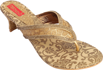 

Footrendz Women Gold Heels