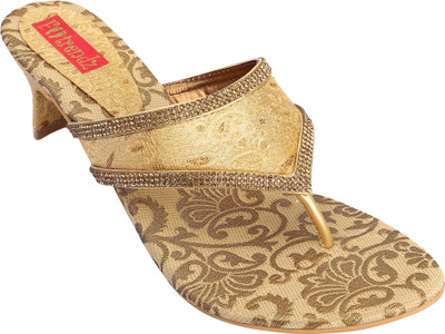 

Footrendz Women Gold Heels