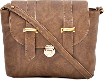 

Smartway Girls Casual Brown Leatherette Sling Bag