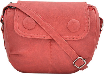 

Smartway Girls Casual Pink Leatherette Sling Bag