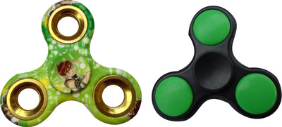 

S.Blaze FREE 3 Arm green Rounded Black Fidget Spinner with Green Ben 10 Fidget Spinner Toy for Kids & Adults(Multicolor)