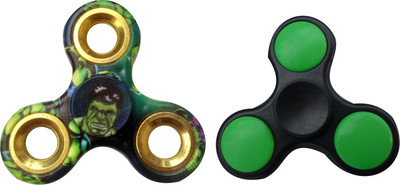 

S.Blaze FREE 3 Arm Green Rounded Black Fidget Spinner with Green Hulk Fidget Spinner Toy for Kids & Adults(Multicolor)