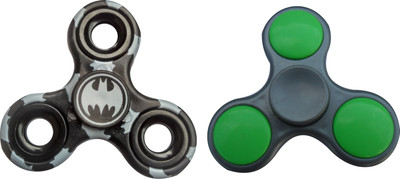 

S.Blaze FREE 3 Arm Green Rounded Grey Fidget Spinner with 3 Arm Rounded Wings Black Batman Fidget Spinner Toy for Kids & Adults(Multicolor)