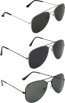 ABNER Aviator, Aviator, Aviator Sunglasses(For Men & Women, Black, Black, Black) ABNER Aviator, Aviator, Aviator Sunglasses(For Men & Women, Black, Black, Black)