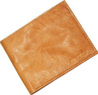 

Retfit Men Tan Genuine Leather Wallet(8 Card Slots)