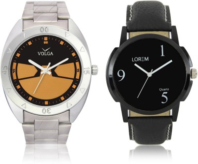Volga VL03LR06 New Exclusive Collection Leather-Metal Strap-Belt Mens Watches Best Offer Combo Watch  - For Boys   Watches  (Volga)