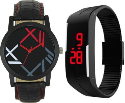 Shivam Retail SR-L0012 Stylish With Digital Hand Band Combo Also For Men's Watch  - For Boys   Watches  (Shivam Retail)