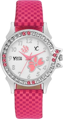 Youth Club PNK-FLW Studded Counting Dial Watch  - For Girls   Watches  (Youth Club)