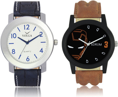 

Volga VL11LR04 New Exclusive Collection Leather Strap-Belt Mens Watches Best Offer Combo Watch - For Boys