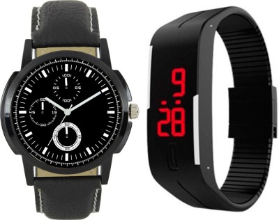 Shivam Retail SR-L0013 Stylish With Digital Hand Band Combo Also For Men's Watch  - For Boys   Watches  (Shivam Retail)