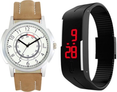 Shivam Retail SR-L0017 Stylish With Digital Hand Band Combo Also For Men's Watch  - For Boys   Watches  (Shivam Retail)