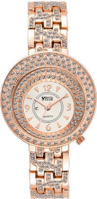 Youth Club VLR-RD01WHT ROSE GOLD STUDDED Watch  - For Girls   Watches  (Youth Club)