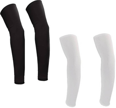 

Monika Sports PREMIUM COMBO 1 PAIR BLACK, 1 PAIR WHITE PROTECTION SLEEVES Elbow Support(Black, White