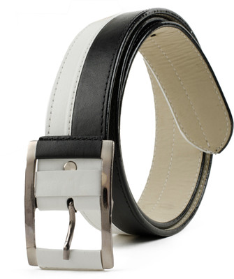 

Bacchus Men Casual Multicolor Artificial Leather Belt, Black and white
