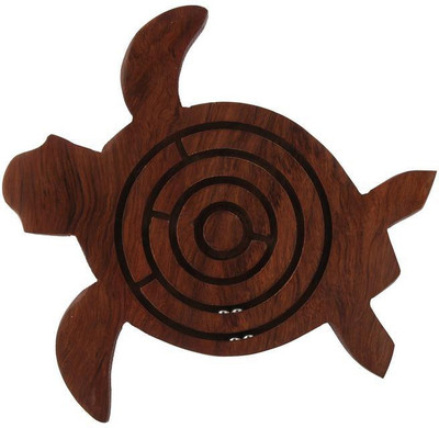 

Craft Art India Handmade Wood Turtle Labyrinth Board Game